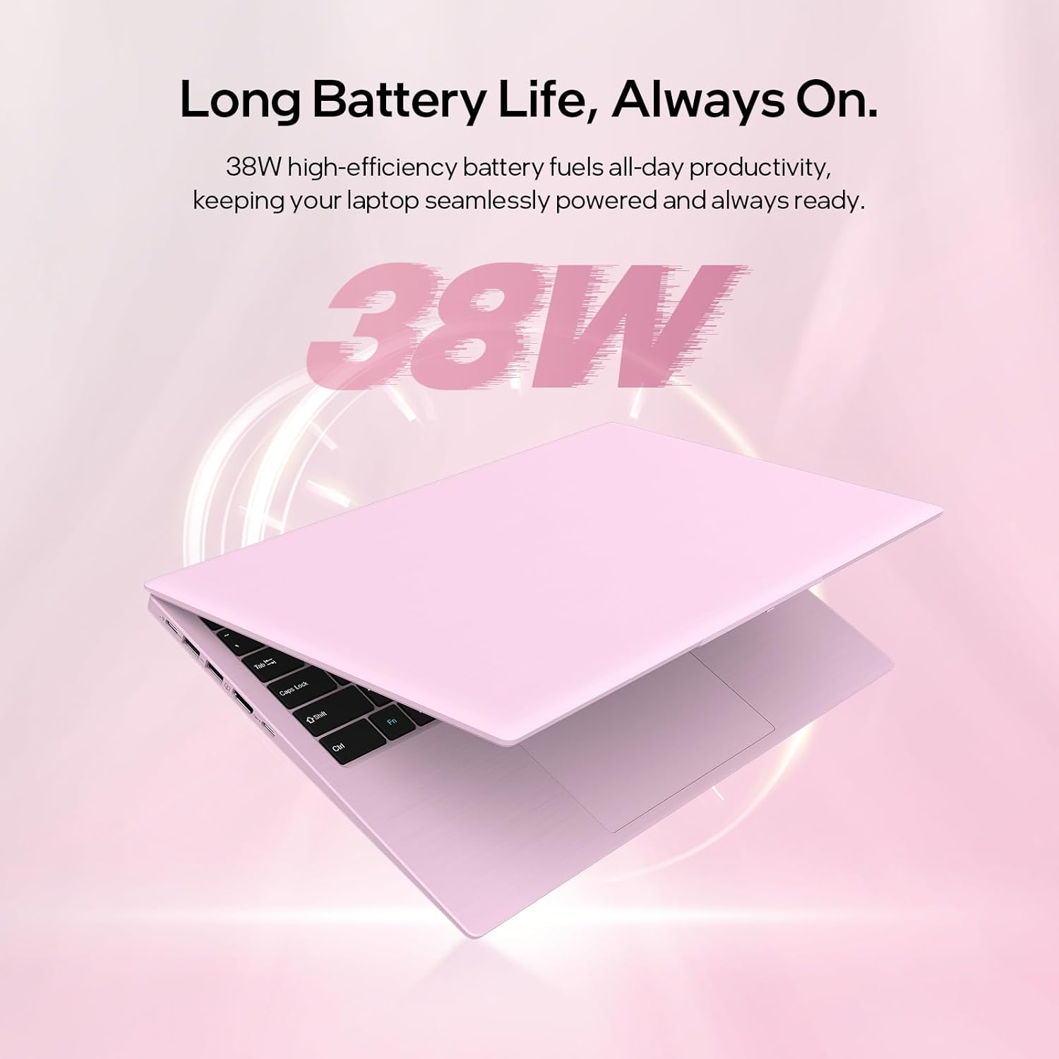 Pink Laptop,15.6 Inch Laptop Computer,12GB RAM 512GB SSD,4-Cores N150 Processor(Beat to N95,N5095),Up to 3.6 GHz, WiFi 6, BT 5.2, Webcam, USB-C