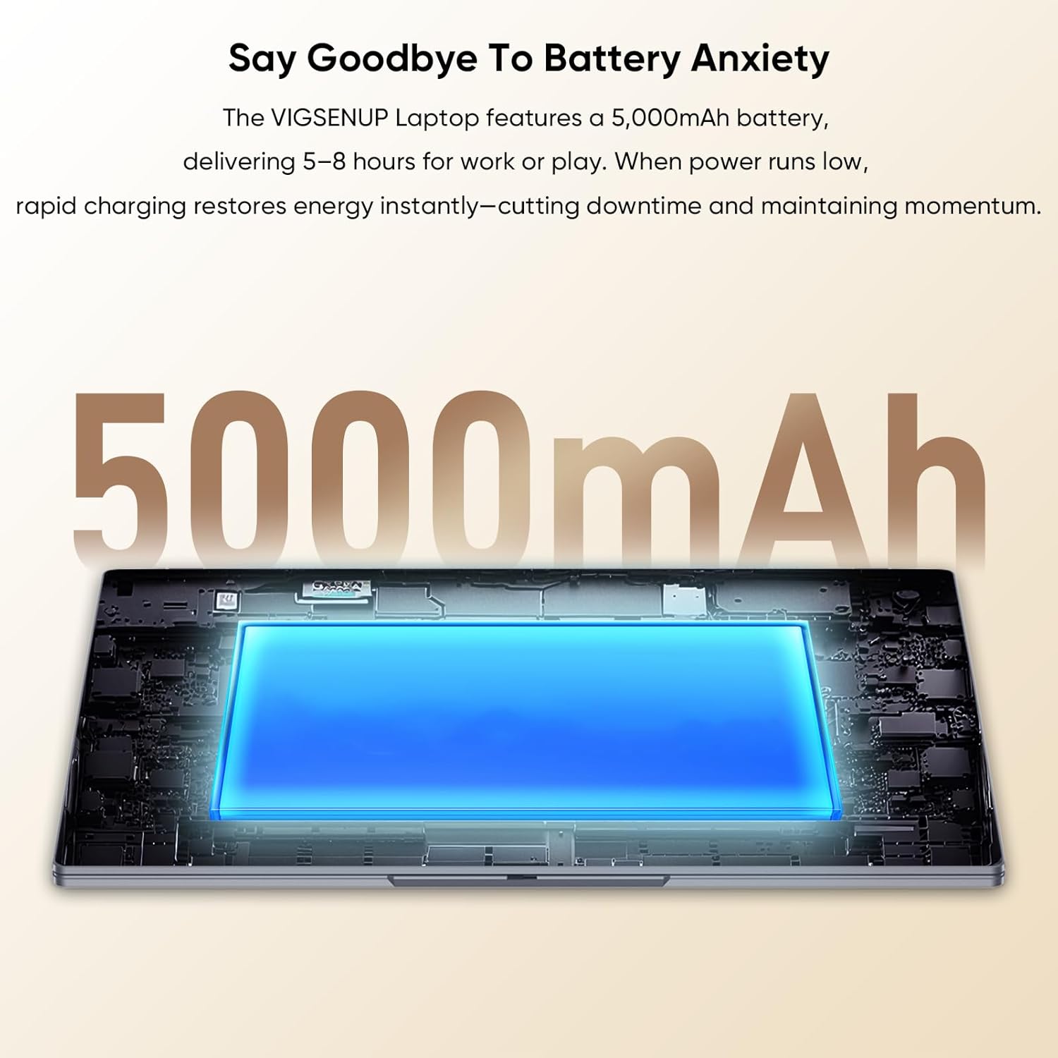 VIGSENUP Laptop,15.6'' Laptop Computer,8GB RAM LPDDR4 128GB SSD(Expandable to 1TB), AMD Athlon Processor Up to 2.6 GHz,WiFi 5,BT 5.0, Webcam, Portable and Slim Laptop